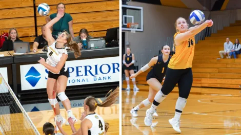 Lesley and Nellis named GLIAC Volleyball Players of the Week